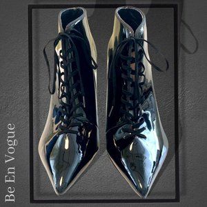 Zara Stiletto Patent Booties (New With Tags)